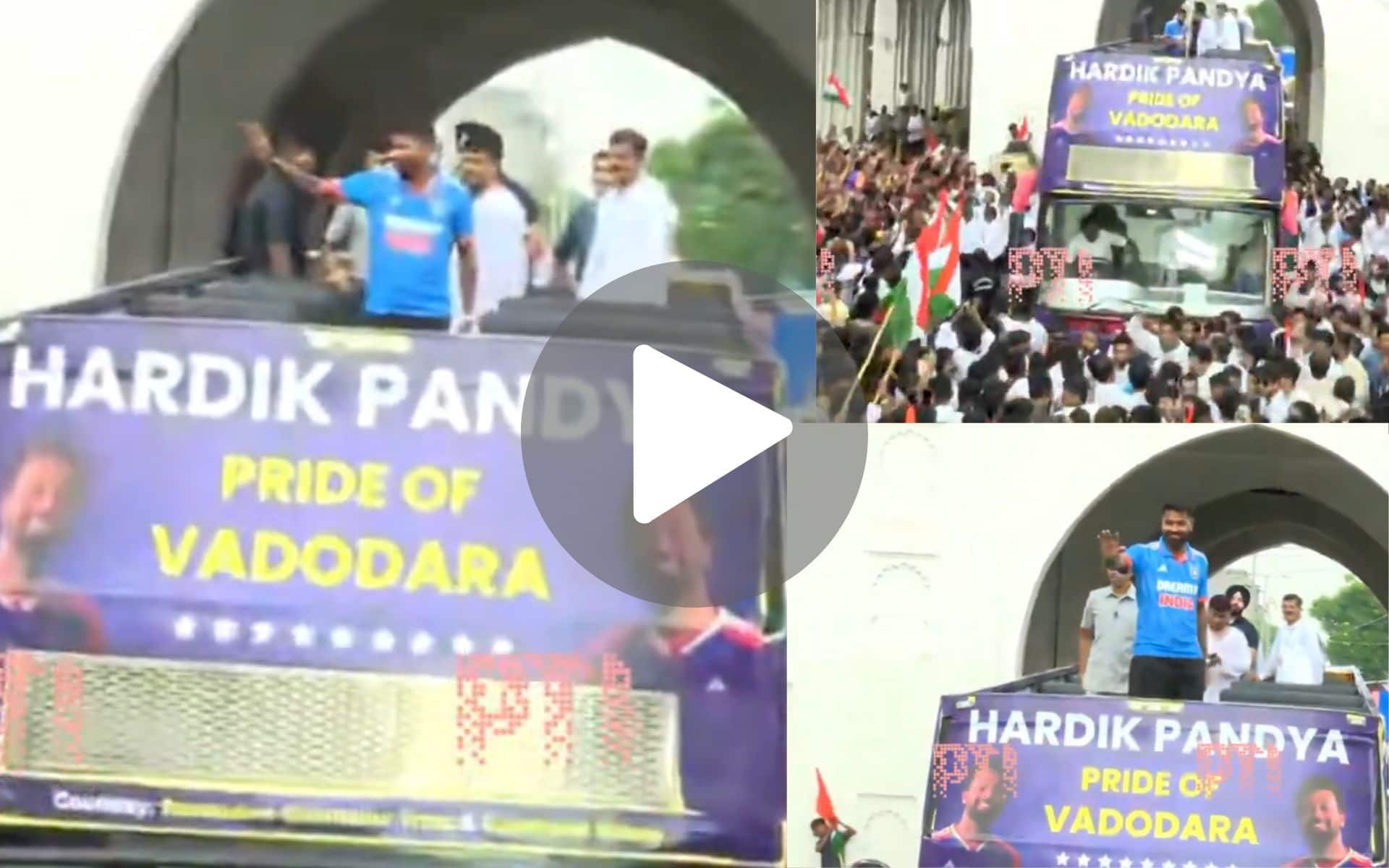 [Watch] Hardik Pandya Takes Over Gujarat With A Crazy Road Show After T20 World Cup Heroics